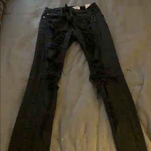 Black ripped jeans